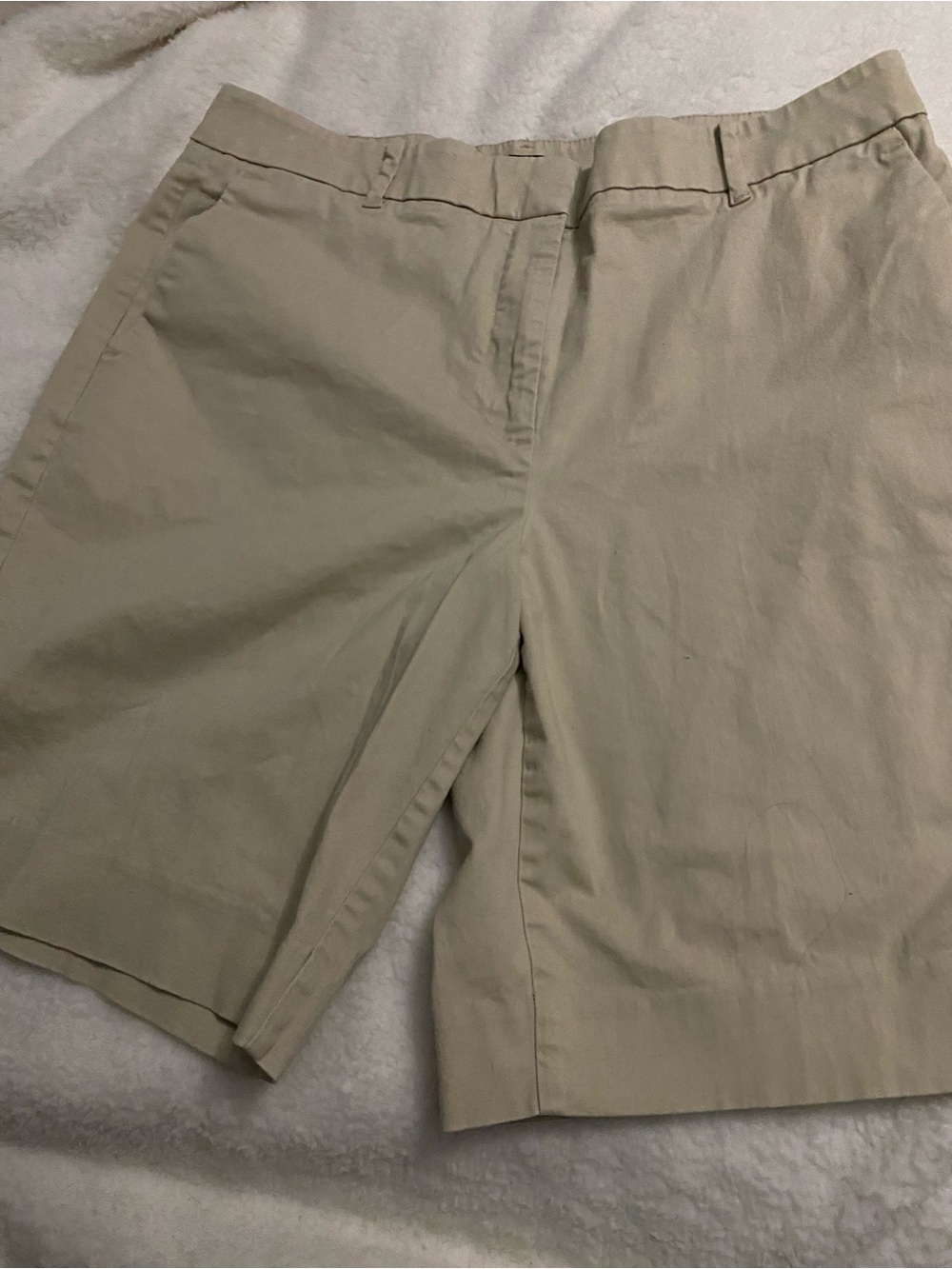 Ann Taylor Beige Tailored Bermuda Shorts